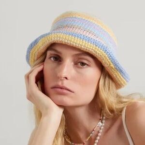 Acne Studios striped knit bucket hat